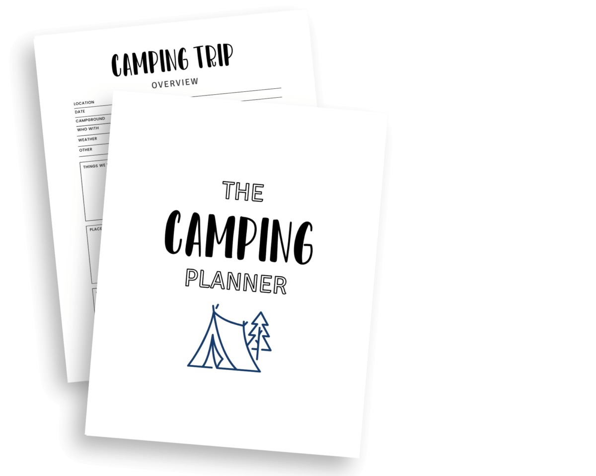 The camping planner printable product.