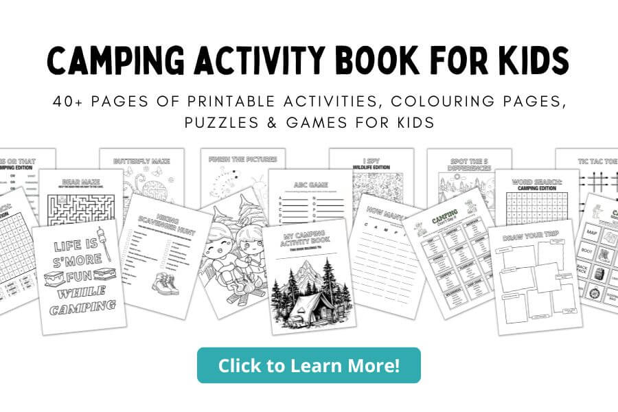printable camping activity book for kids.