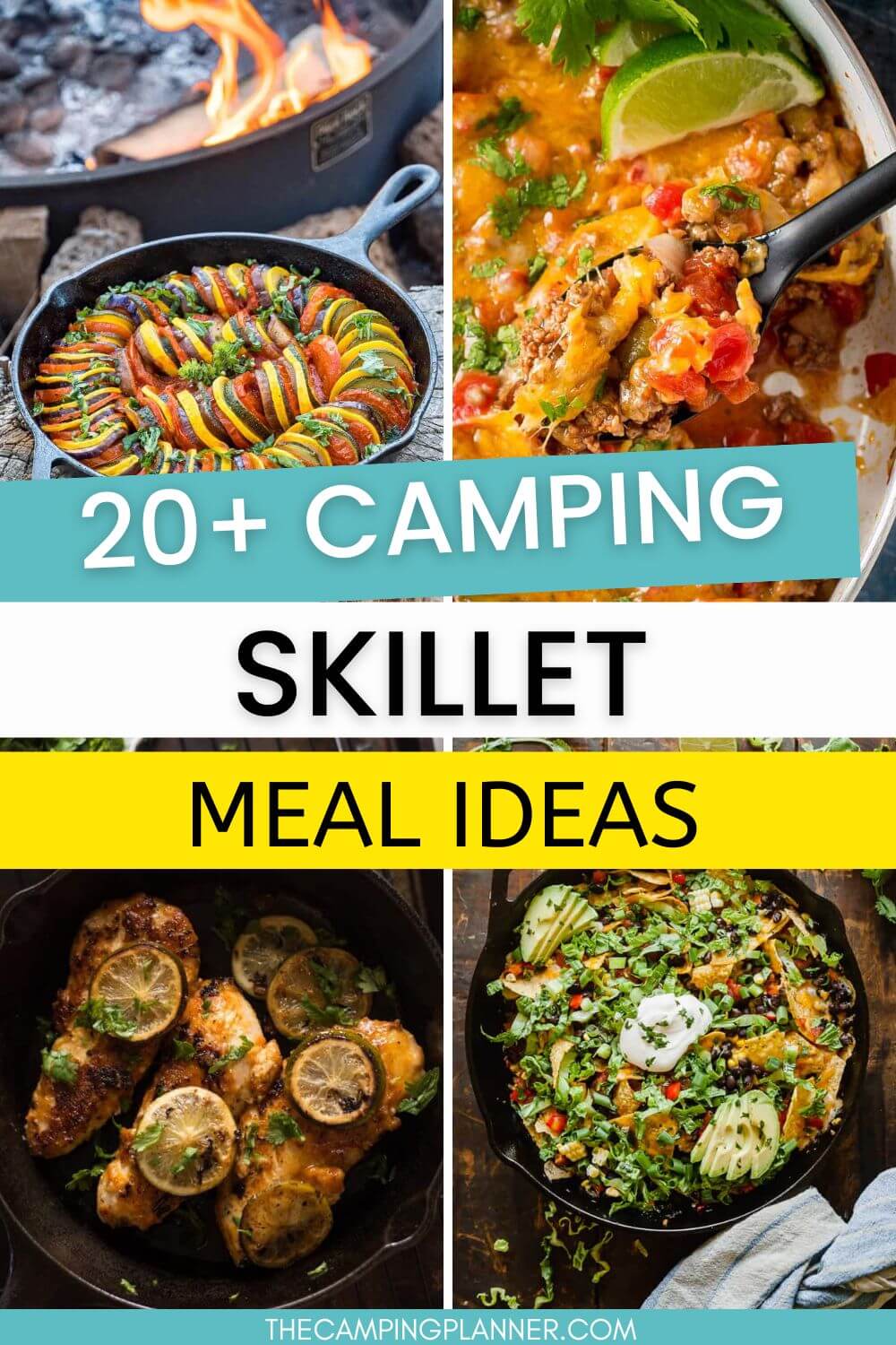 20+ camping skillet meal ideas pinterest image.