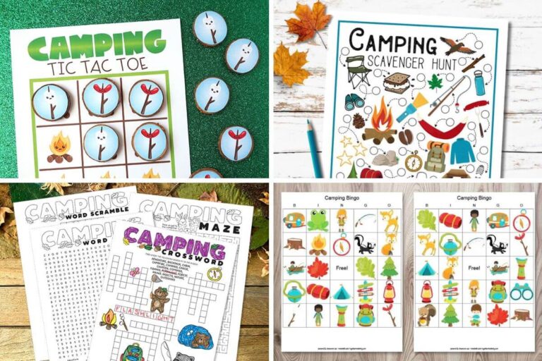 free printable camping activities for kids.